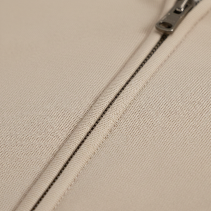 Giacca Uomo in Materiale Durevole con Cerniera e Collo Alto