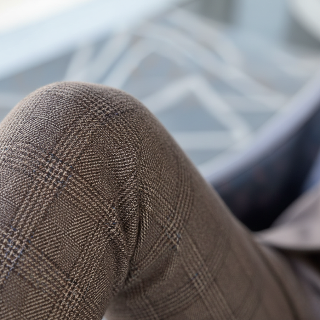 Herrenanzug 3-teilig aus kariertem Stoff