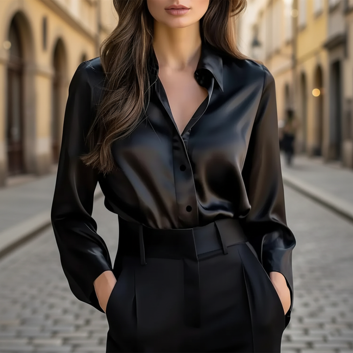 Camicia Donna Raso Manica Lunga