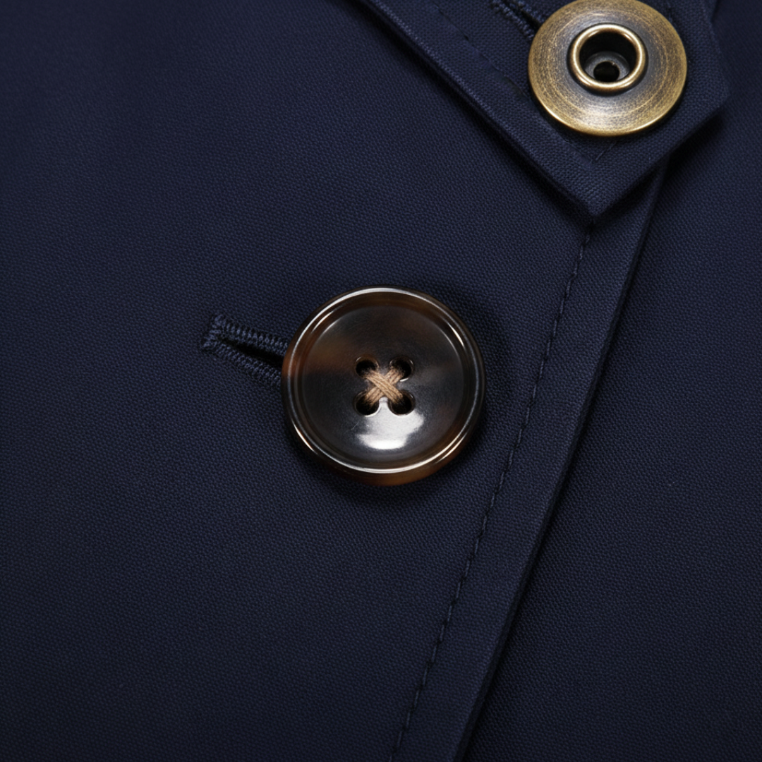 Trench Uomo con Bottoni Impermeabile