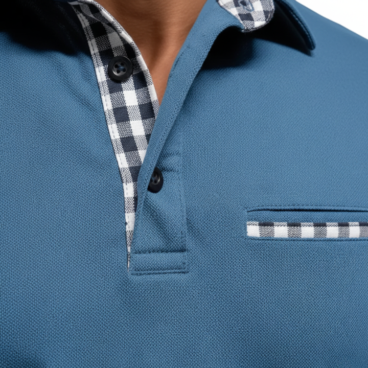 Maglione Uomo Collo Polo Lungo Maniche Tessuto Morbido