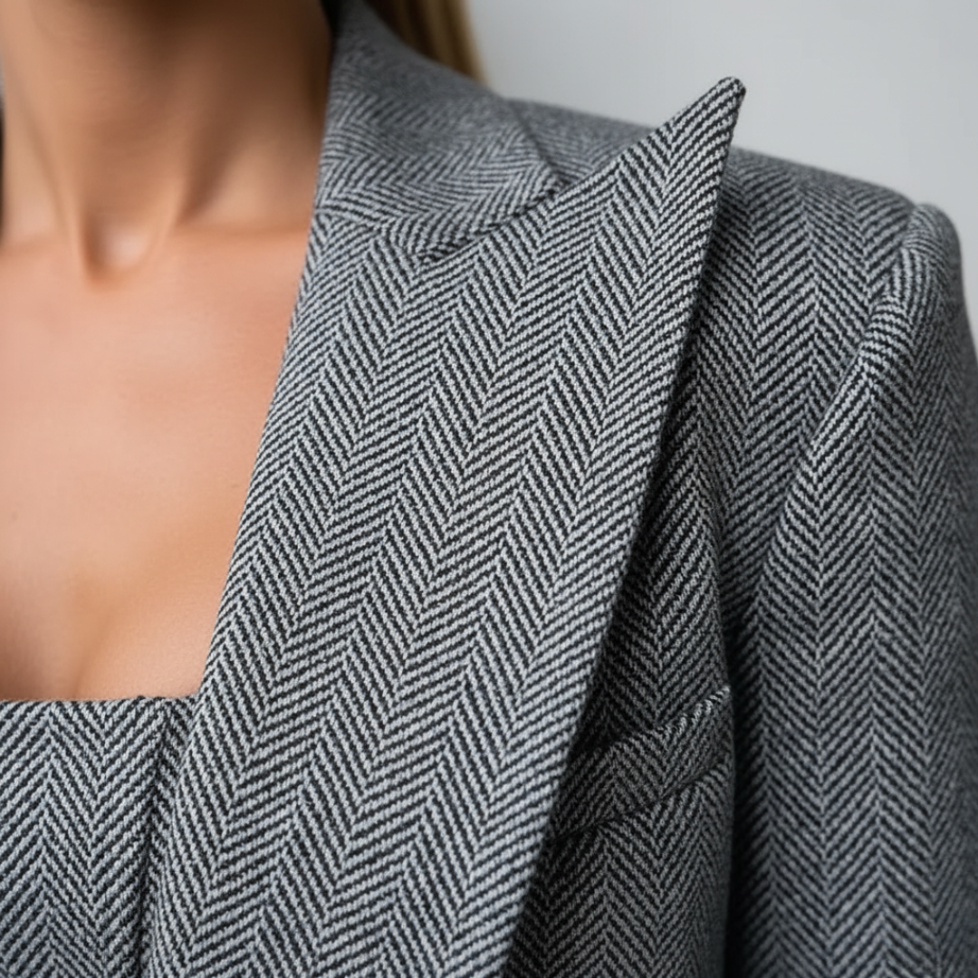 Tailleur Donna 3 Pezzi in Tessuto Strutturato