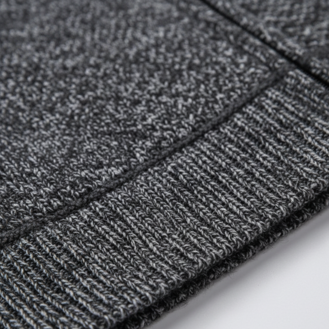 Maglione Uomo con Zip in Materiale Morbido