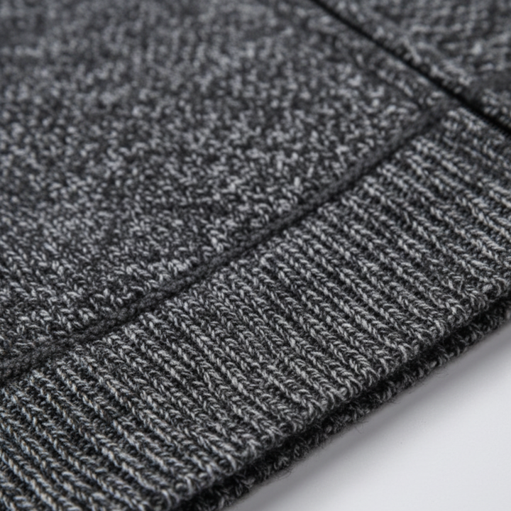 Maglione Uomo con Zip in Materiale Morbido