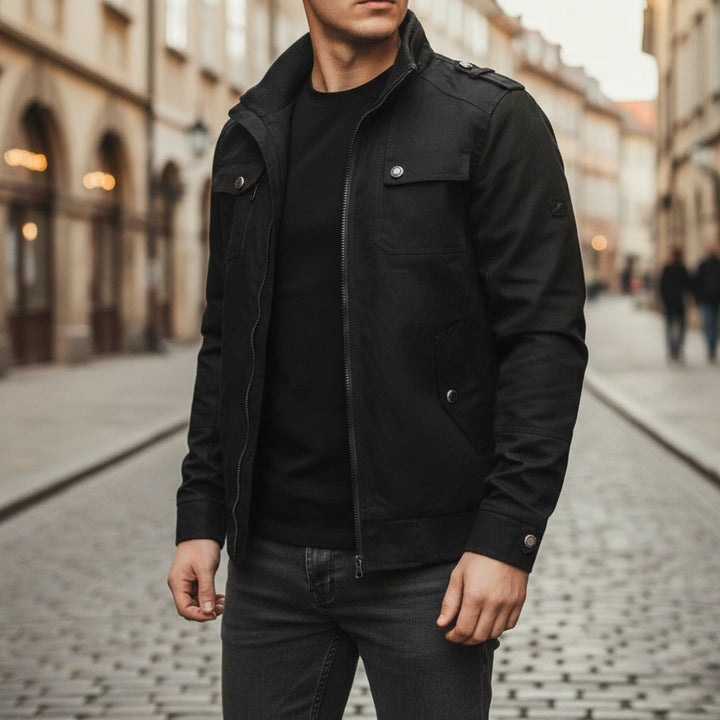 Herren Bomberjacke winddicht casual mit Reißverschluss