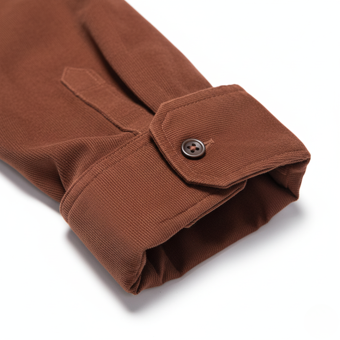 Herrenhemd Slim Cord Samt