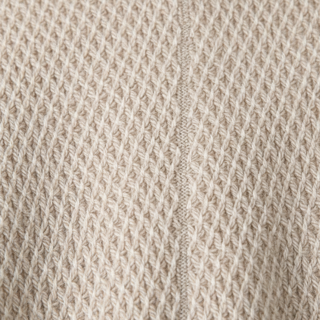 Pullover Herren Rundhalsausschnitt Melange-Struktur