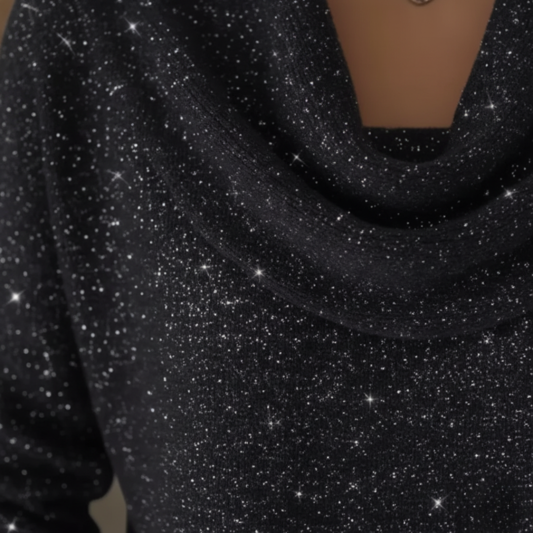 Maglione Donna Lurex Collo Alto