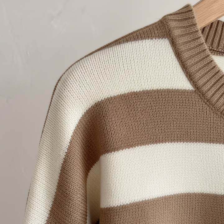 Maglione Donna Righe Oversize con Gonna