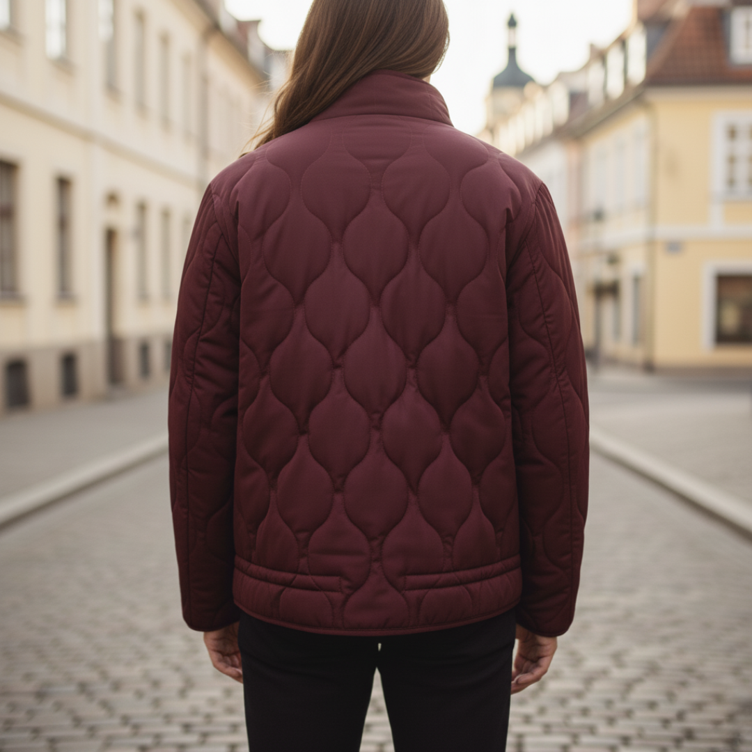 Giubbotto Donna Trapuntato Imbottito Collo Alto