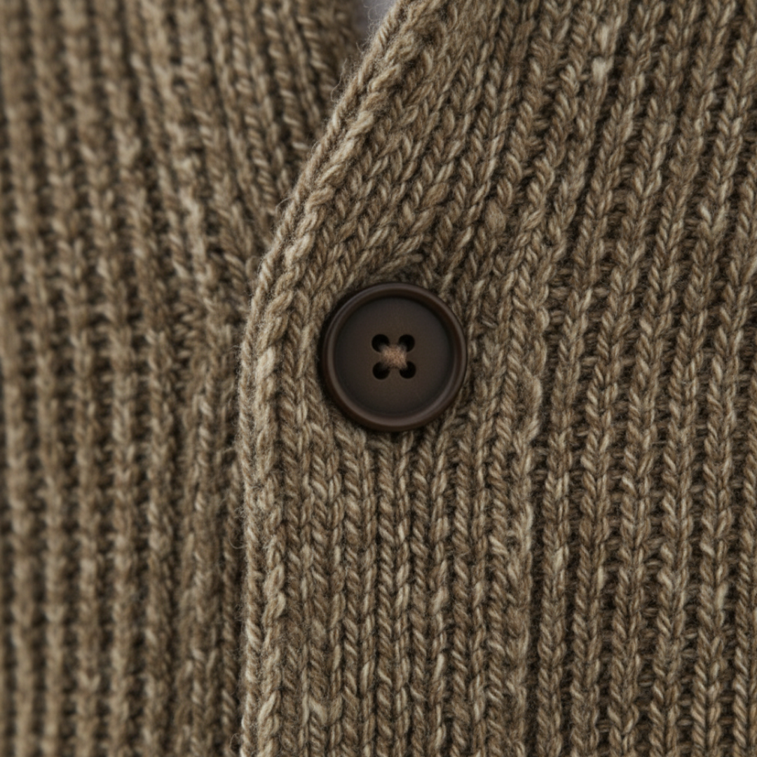 Cardigan Uomo Maglia Spessa Collo Scialle Invernale