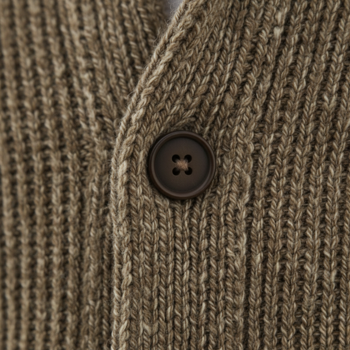 Cardigan Uomo Maglia Spessa Collo Scialle Invernale