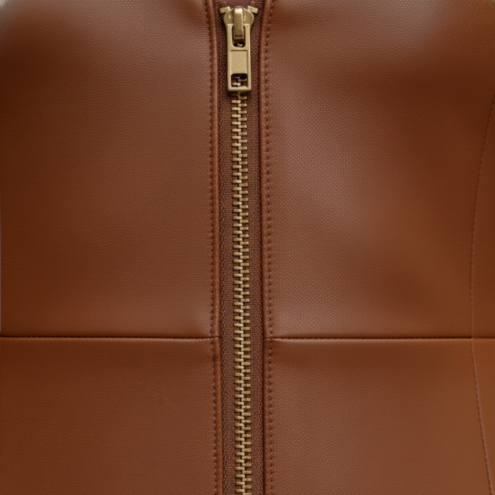 Abito Donna Pelle Sintetica Elegante