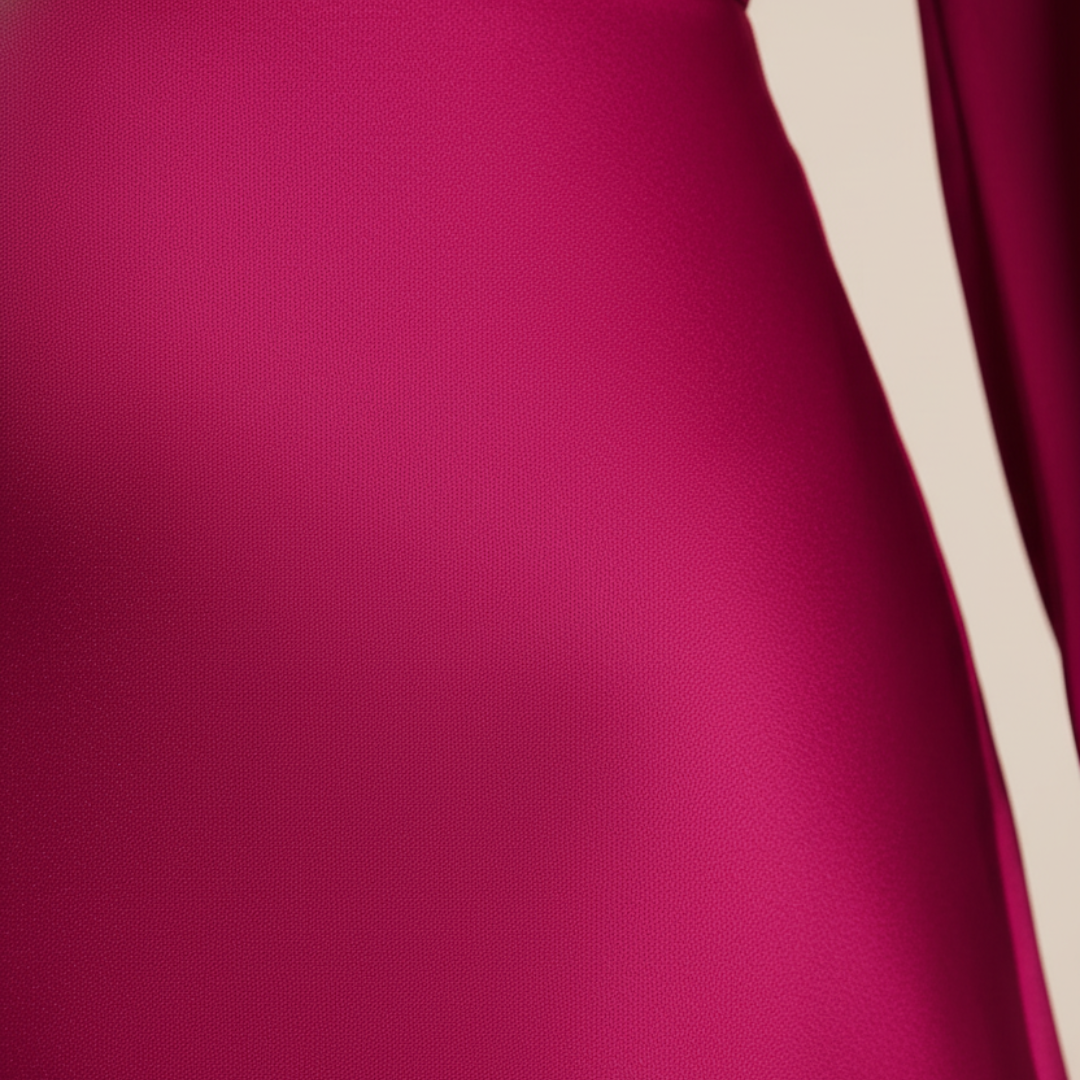 Abito Midi da Donna Satinato con Collo Alto