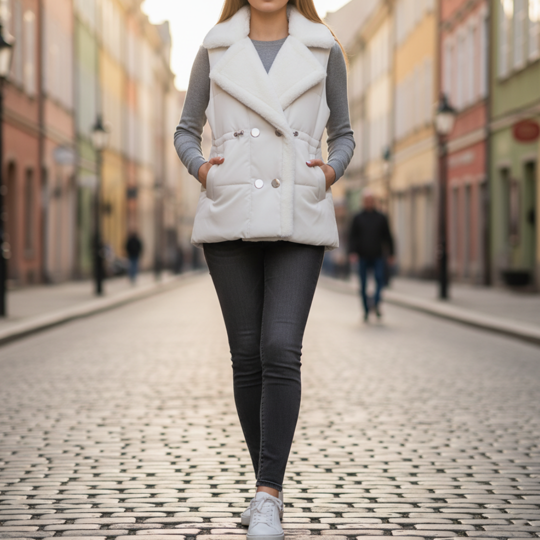 Gilet Donna Imbottito con Ecopelliccia