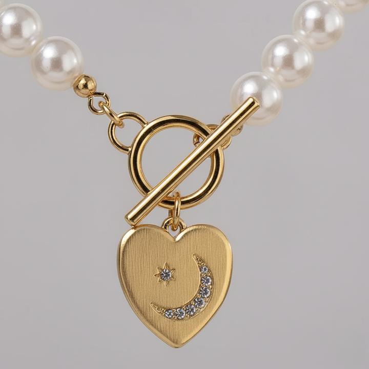 Collana e Bracciale Donna Perle Artigianali Cuore