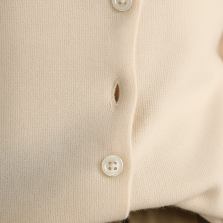Maglione Donna Cashmere Collo Tondo Bottoni