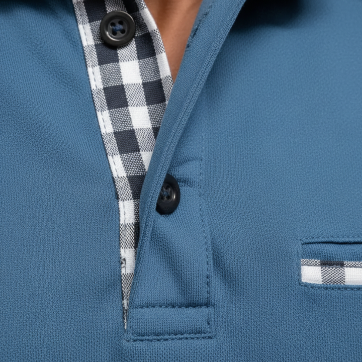 Maglione Uomo Collo Polo Lungo Maniche Tessuto Morbido