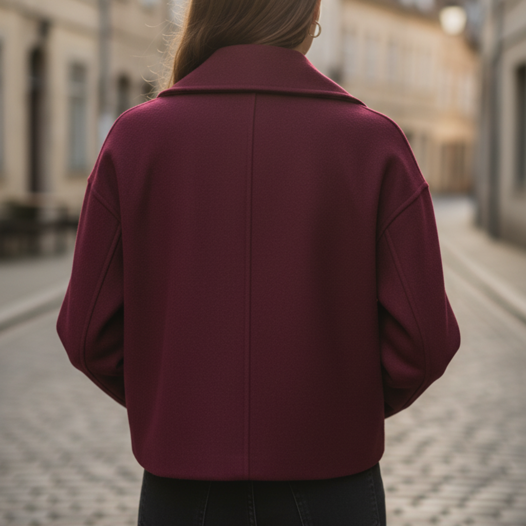 Giacca Corto Donna in Materiale Misto