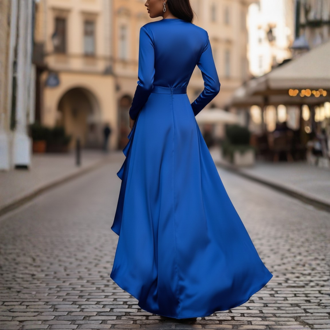 Abito Donna Lungo Volant Elegante