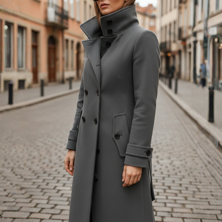 Cappotto da donna in lana stile trench