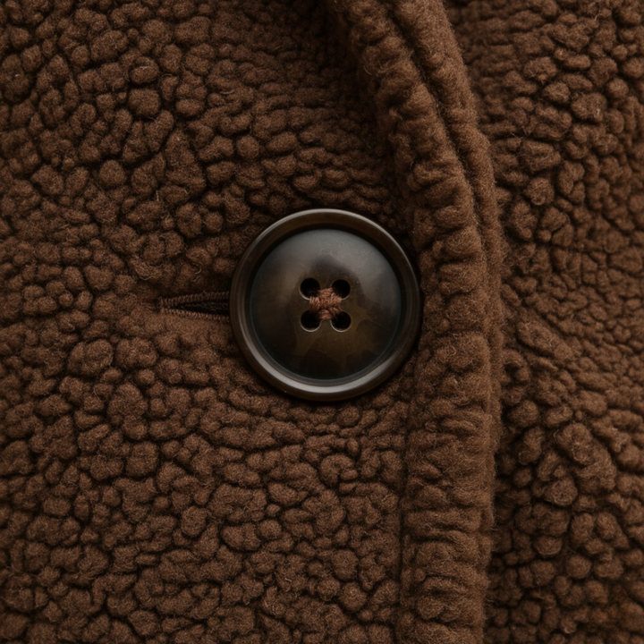 Giacca Teddy Donna Invernale in Tessuto Misto Lana