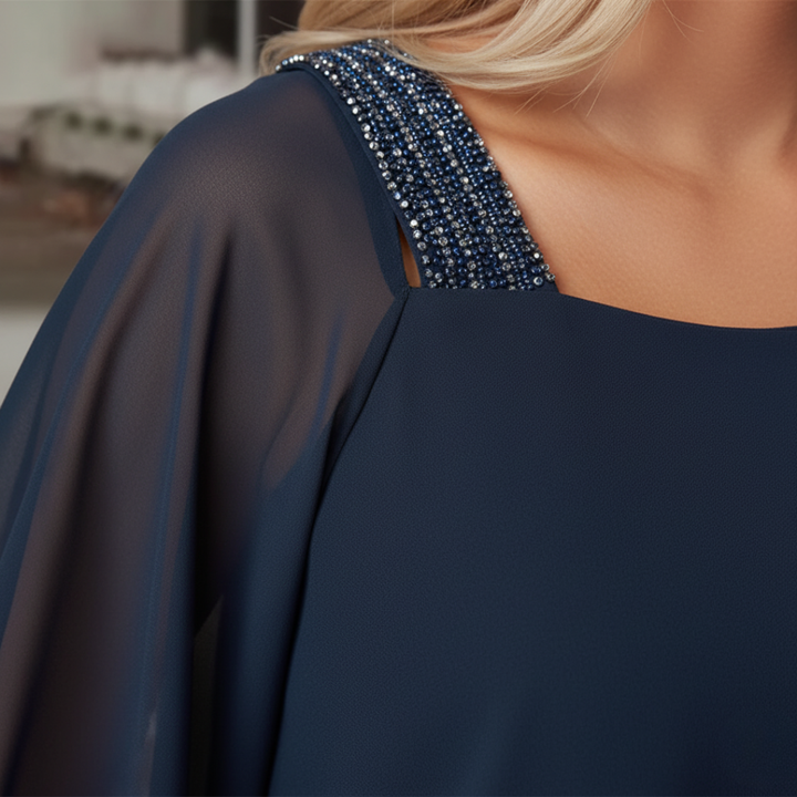 Tuta Donna Elegante con Top a Strati e Pantaloni