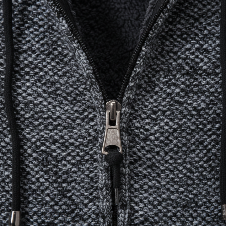 Maglione Uomo con Zip in Materiale Morbido