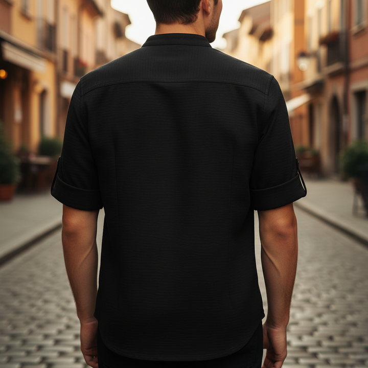 Maglia Henley Uomo in Nido d’Ape Beige