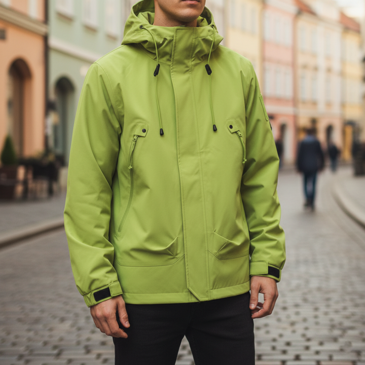 Parka Uomo Tecnico con Cappuccio Impermeabile