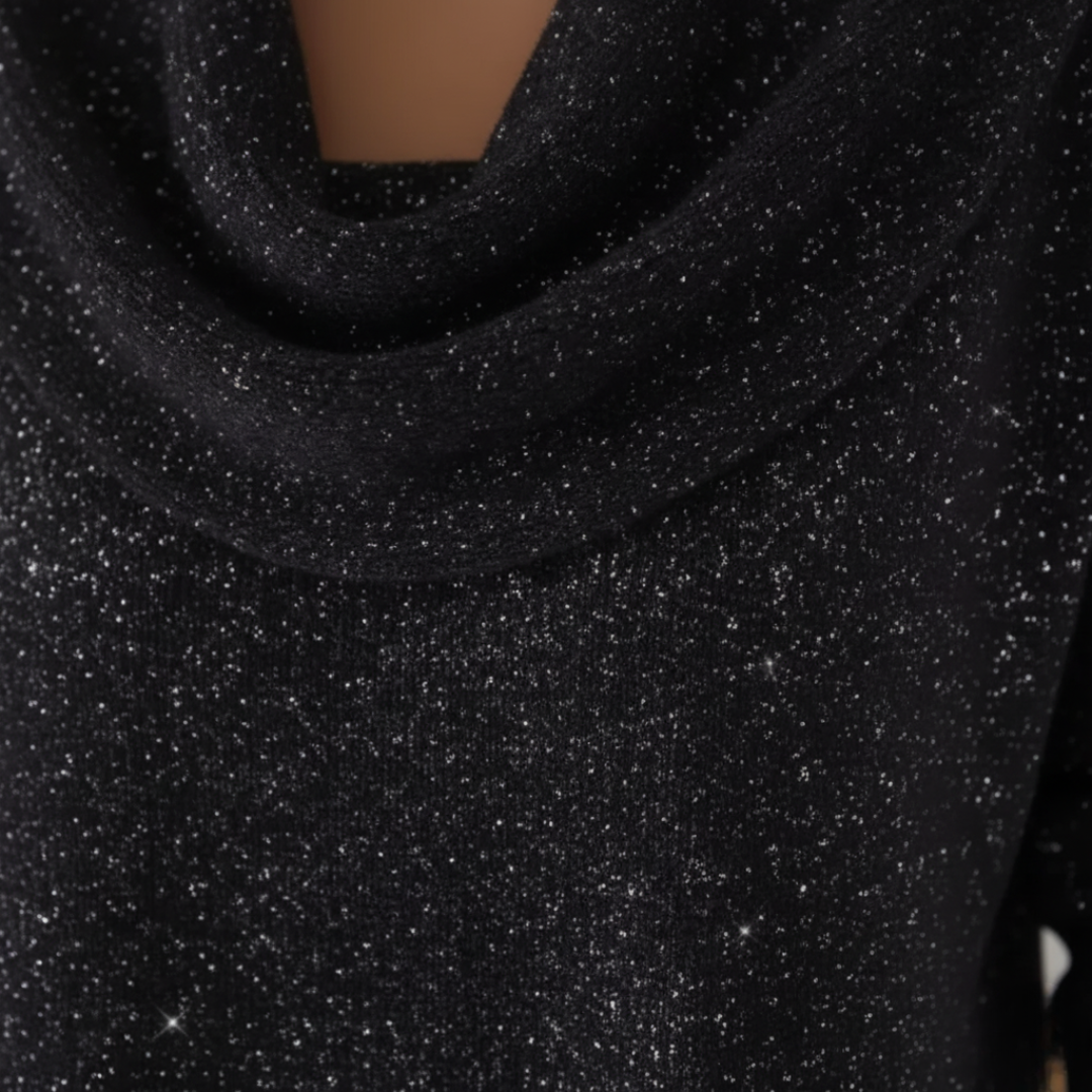 Maglione Donna Lurex Collo Alto