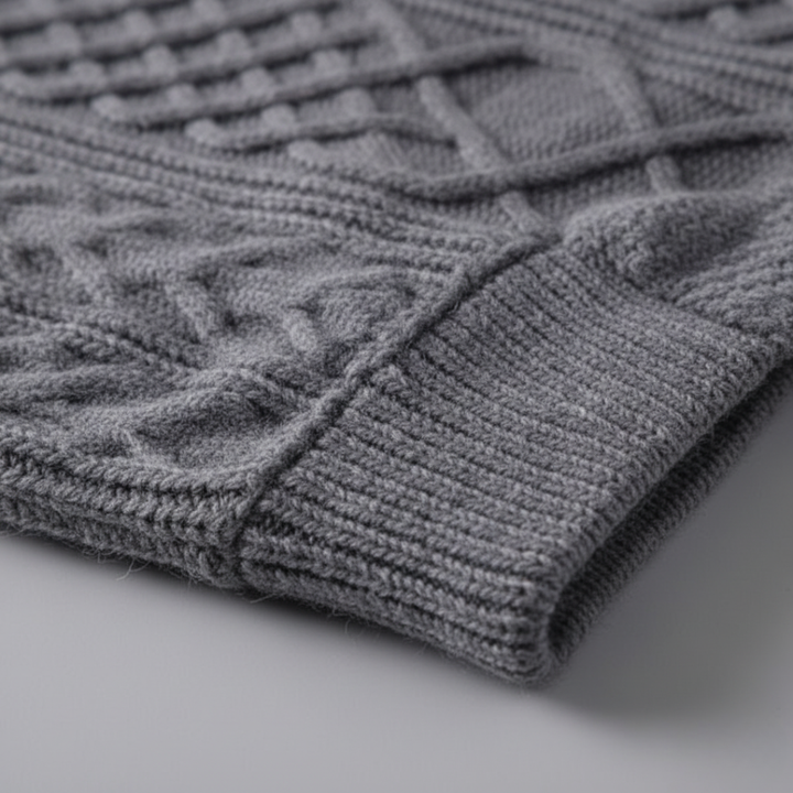 Maglione Uomo a Trecce Girocollo in Filato Morbido