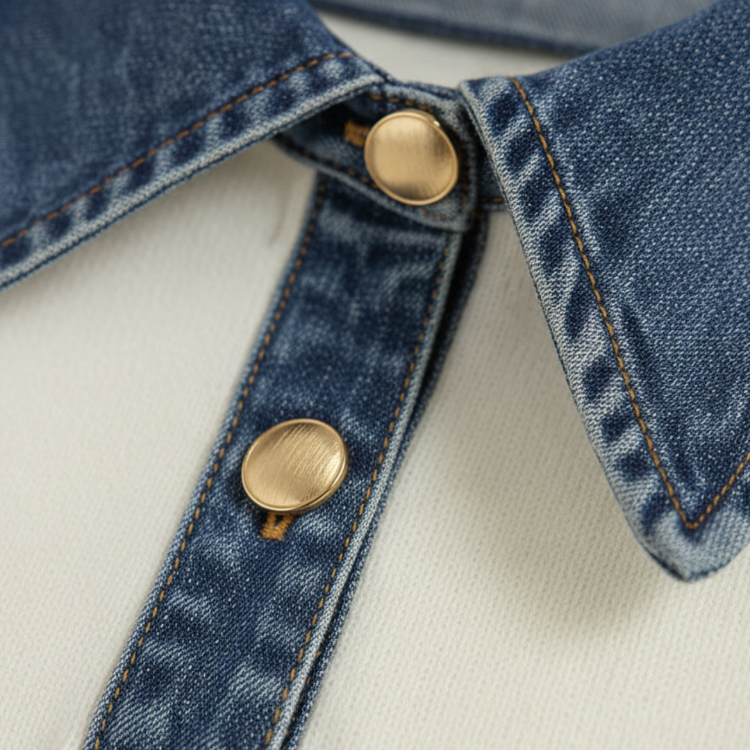 Maglione Donna in con Collo in Denim