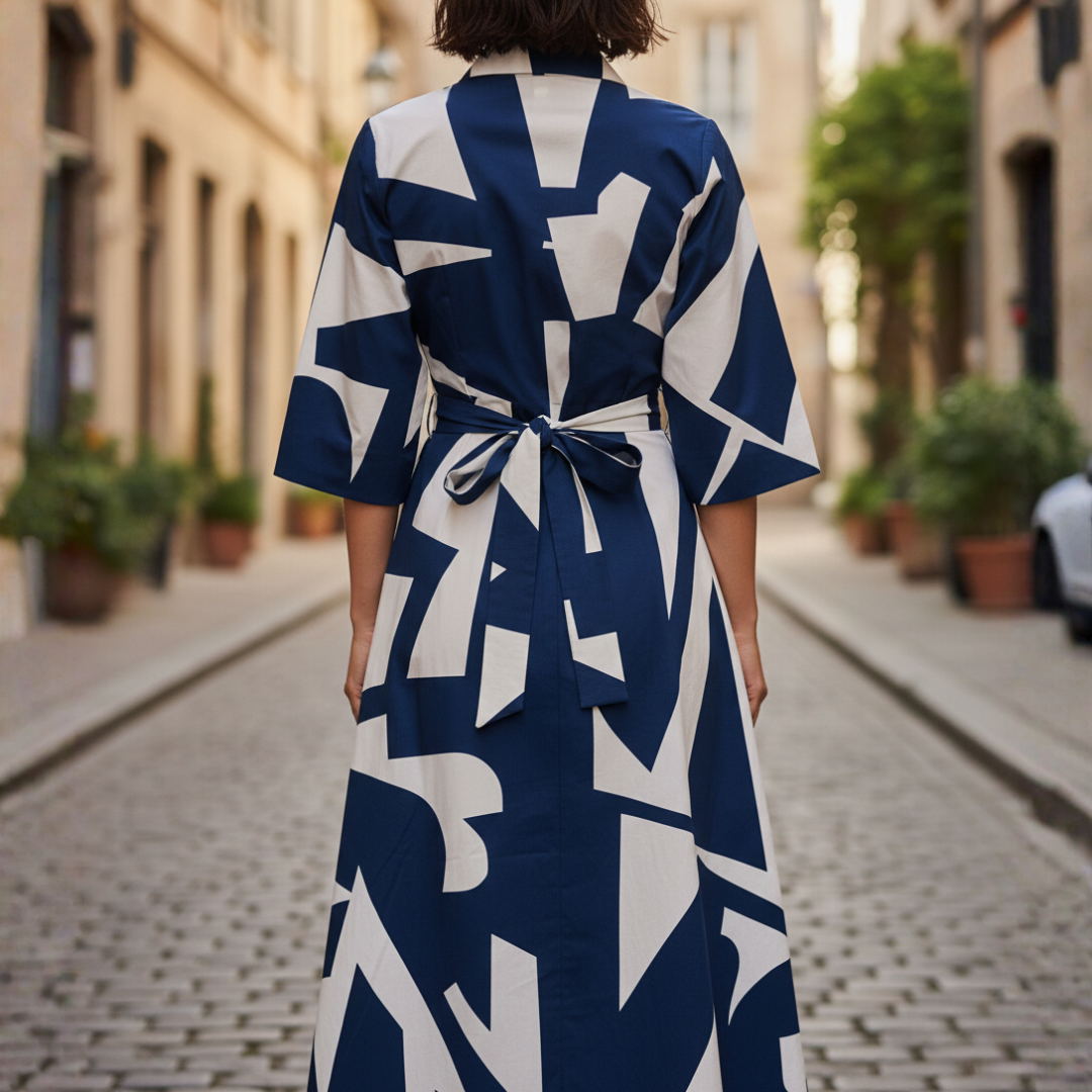 Abito Donna con Collo e Maniche Lunghe