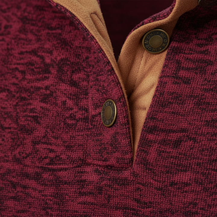 Men's Winter Pullover High Neck Patterned