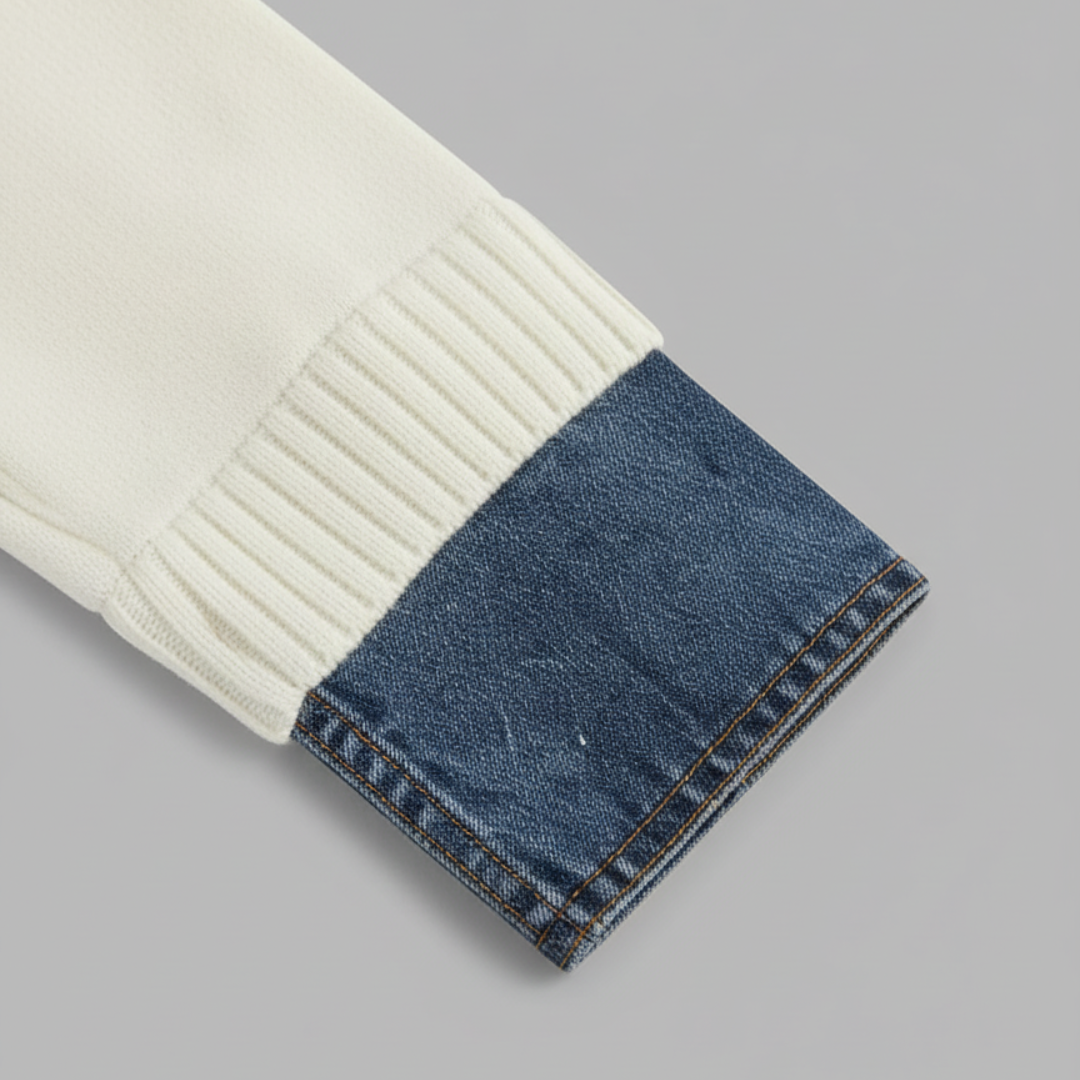 Maglione Donna in con Collo in Denim