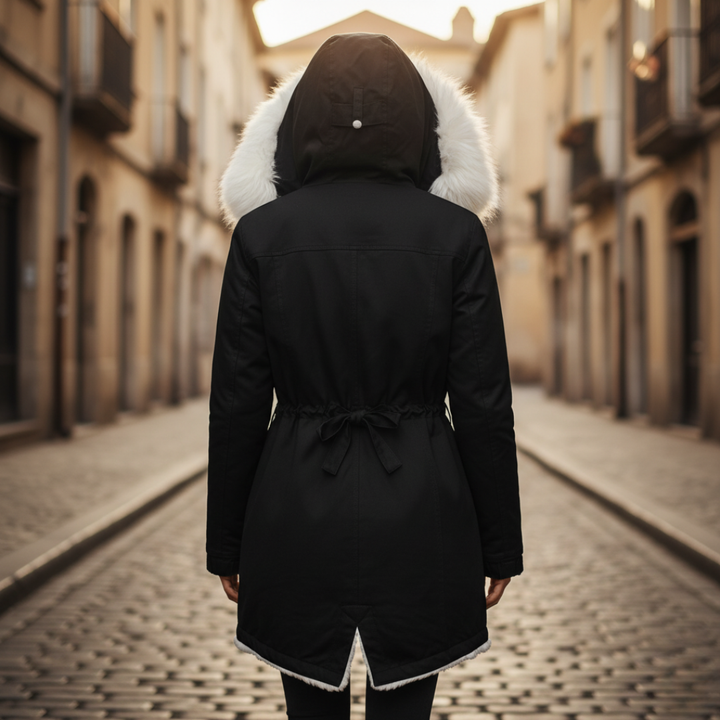 Parka Donna Invernale con Cappuccio e Pelliccia