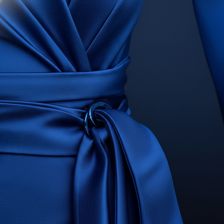 Abito Donna Lungo Volant Elegante