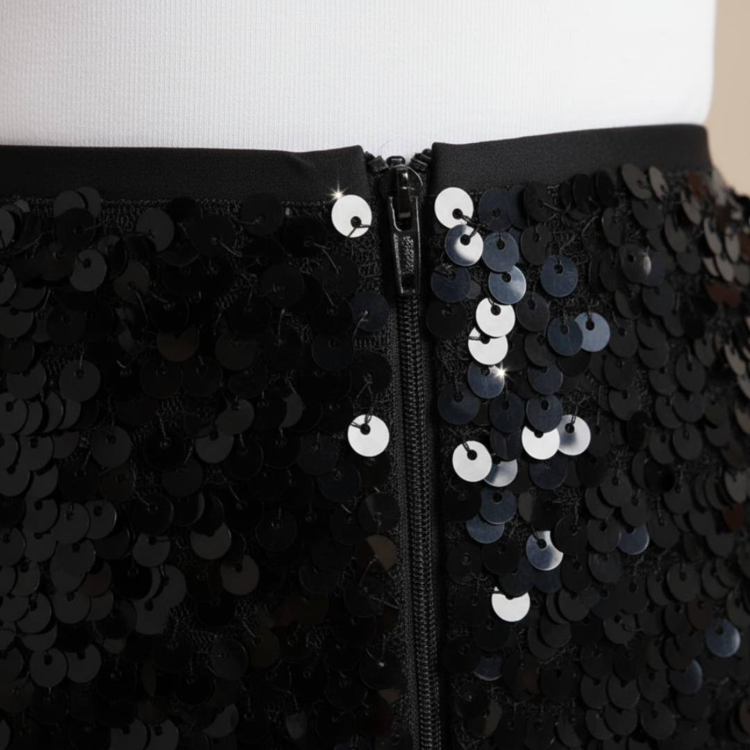 Lange Damenhose mit Pailletten