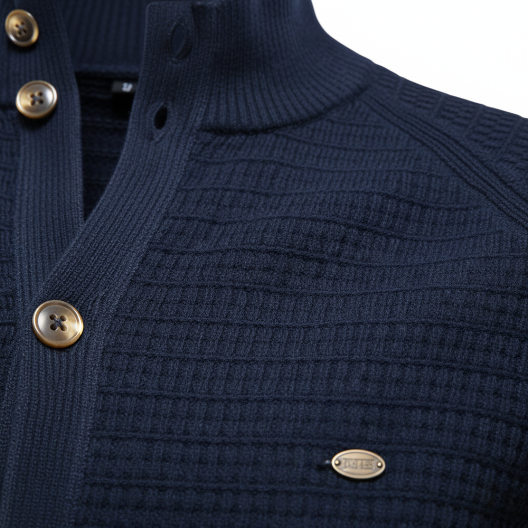 Cardigan Uomo in Filato Morbido con Bottoni