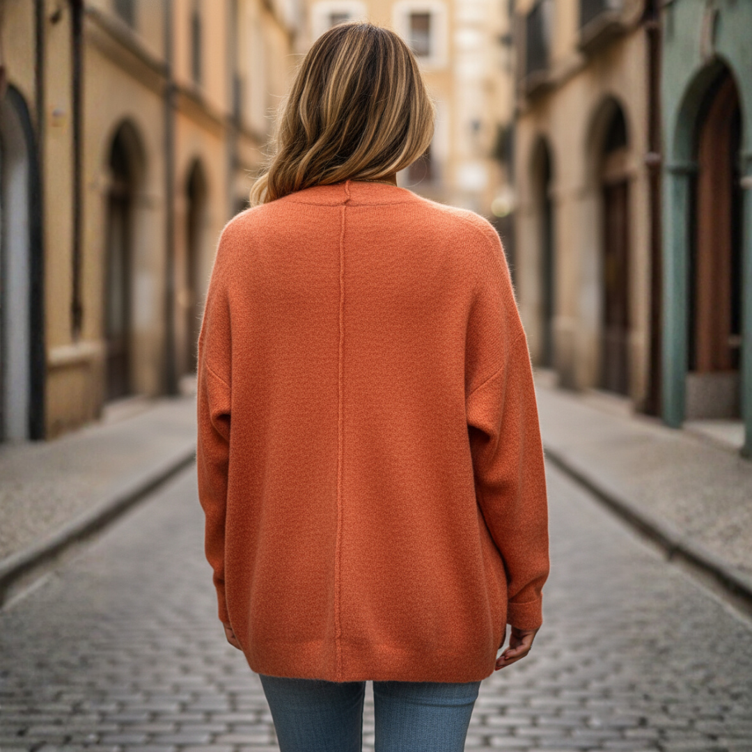 Cardigan Donna con Bottoni Oversize Casual