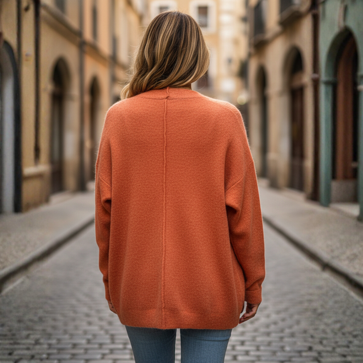 Cardigan Donna con Bottoni Oversize Casual