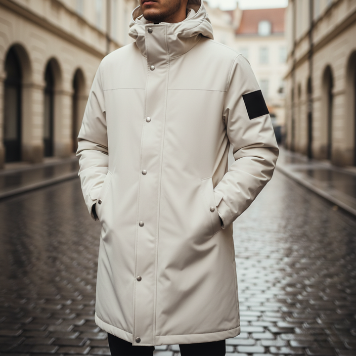 Cappotto Uomo Doppiopetto Invernale in Materiale di Alta Qualità