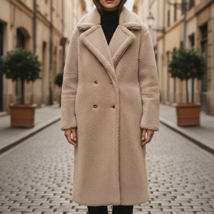 Cappotto Teddy Donna Lungo in Materiale di Qualità