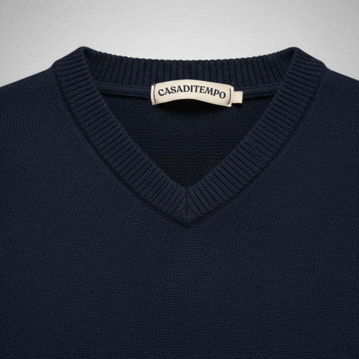 Maglione Uomo Smanicato Scollo V in Poliestere