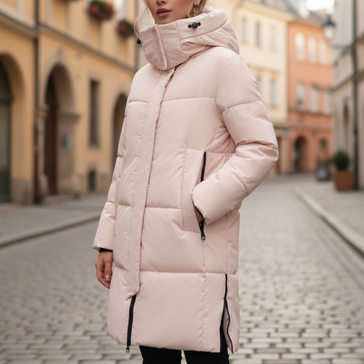 Parka donna imbottito con cappuccio