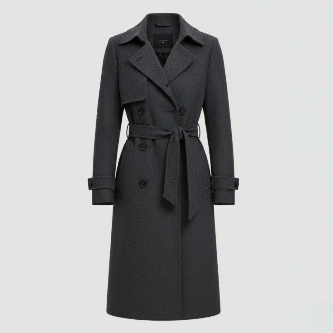 Cappotto da donna in lana stile trench