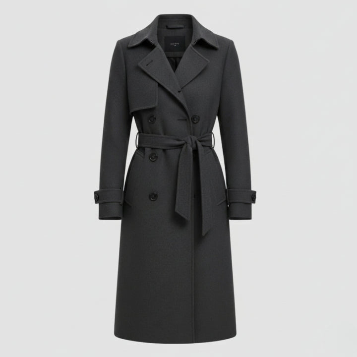 Cappotto da donna in lana stile trench