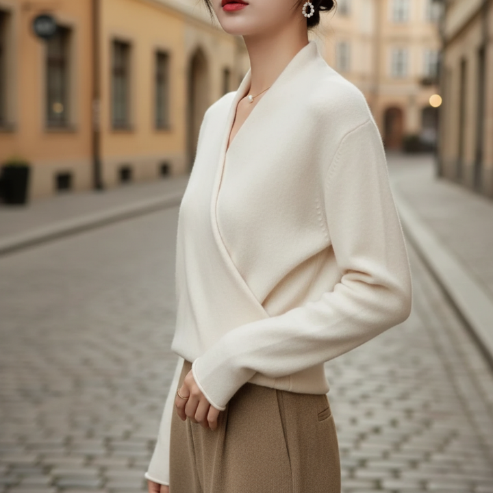 Maglione Donna con Collo a V