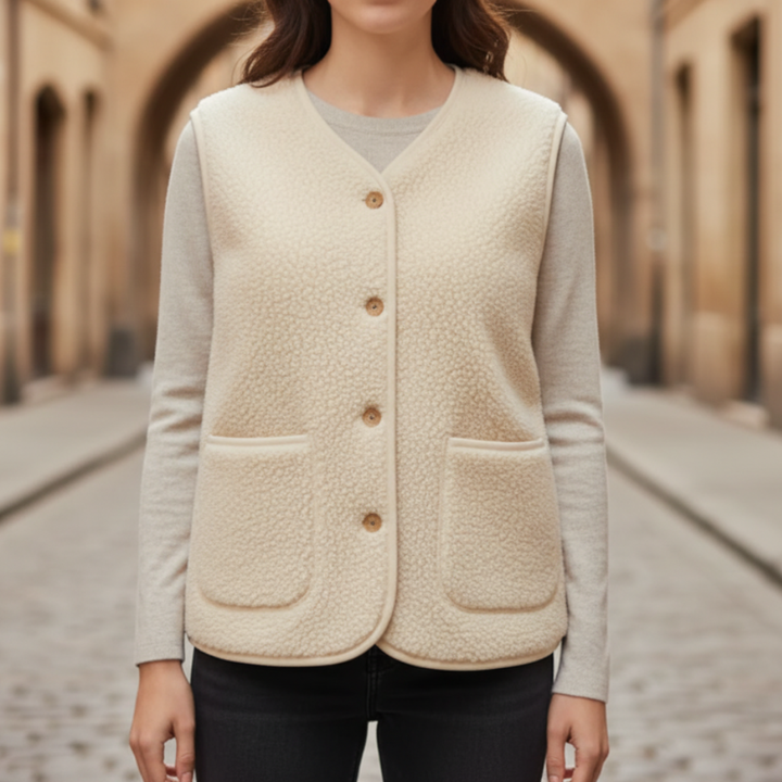 Gilet Donna Morbido con Bottoni